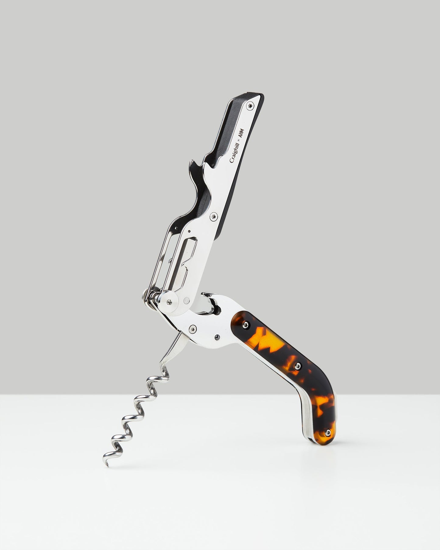 Craighill Best Wine Key corkscrew with tortoise shell handle and chrome finish